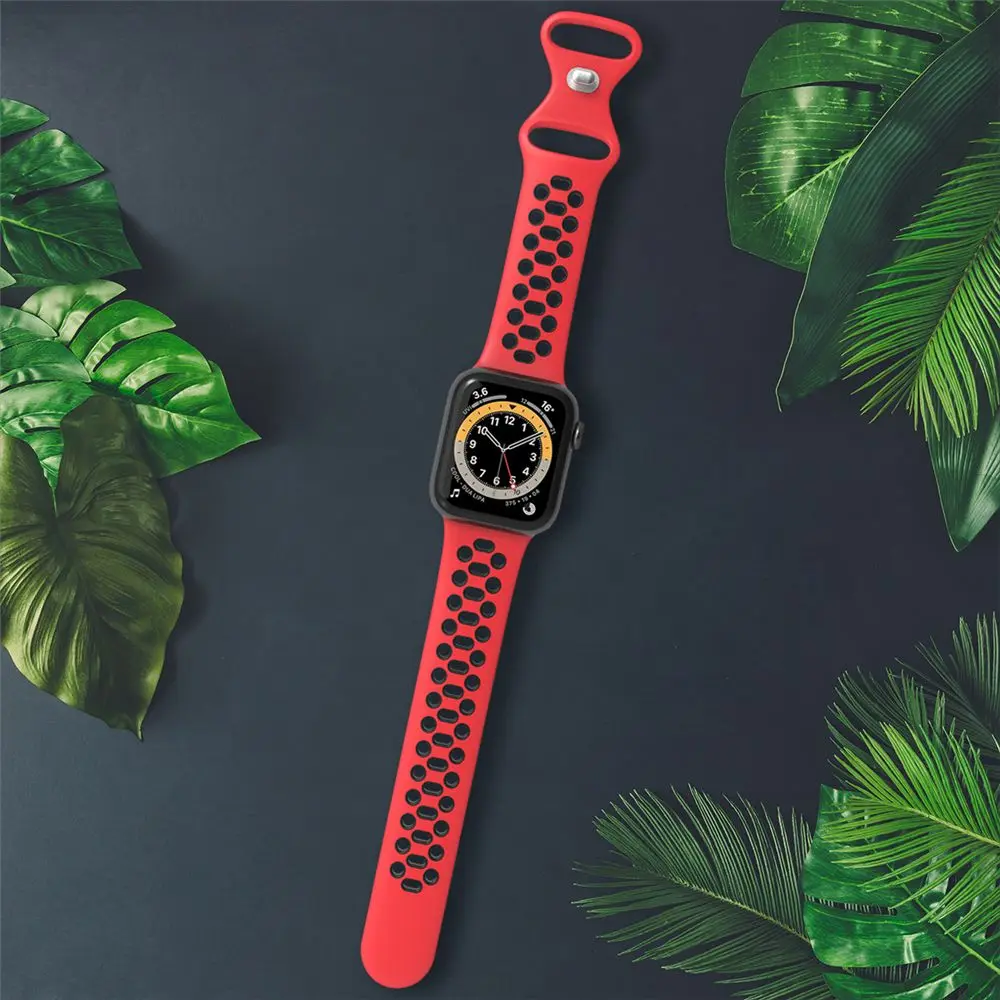 

Silicone Sport Band For IWatch 6 5 4 SE Series 38mm 42mm 40mm 44mm Smart Bracelet Replacement Soft Strap Watchband Accessories