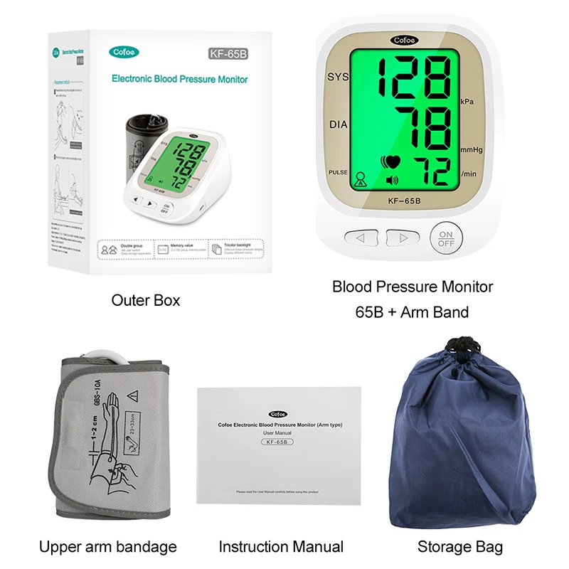 Cofoe Монитор артериального давления автоматический измеритель в верхней руке