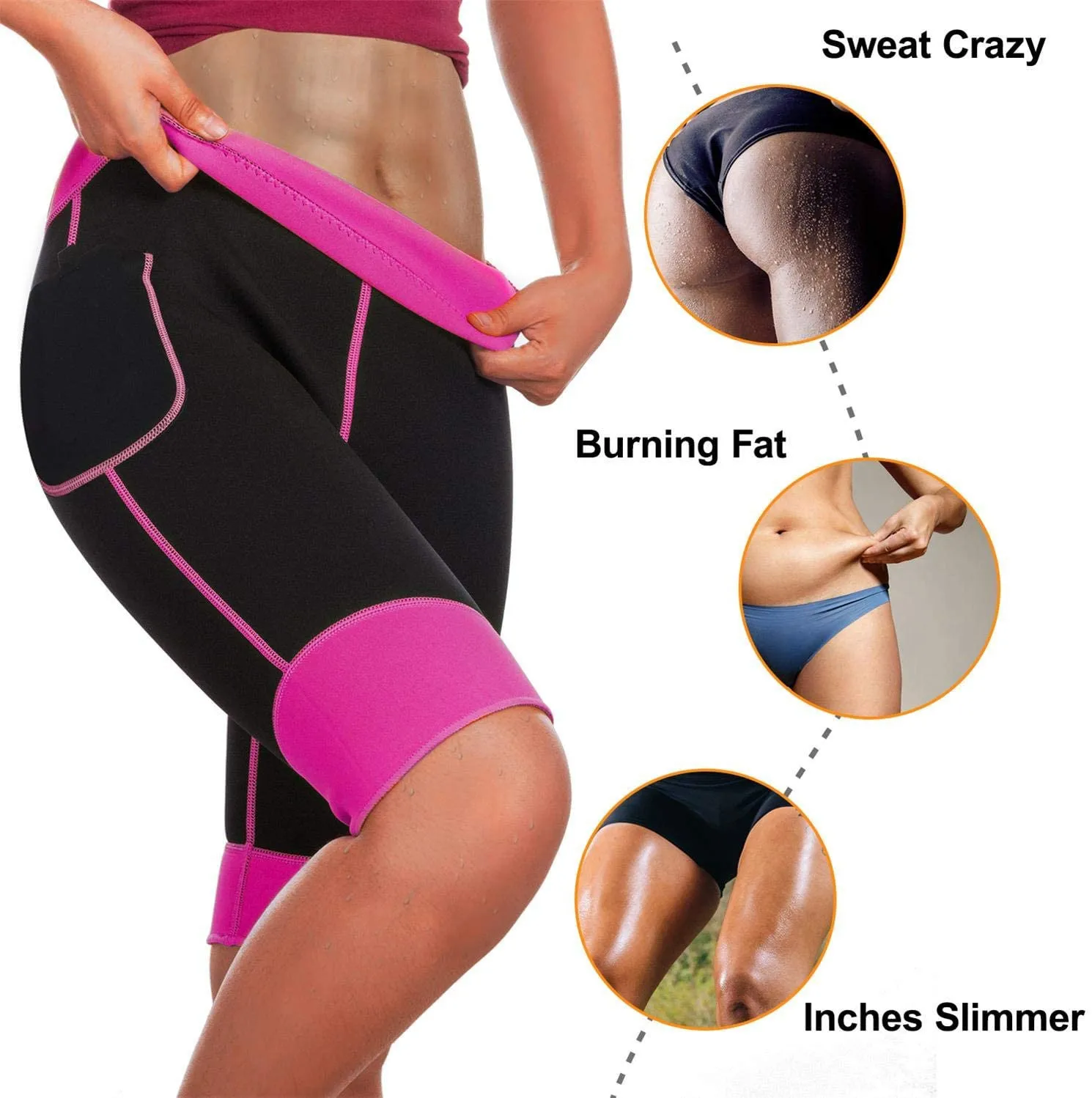 

Sports Fitness Body Shaping Pants Bodybuilding Sweaty Yoga Pants Five-point Pants Cropped Pants Gym Accessories Women