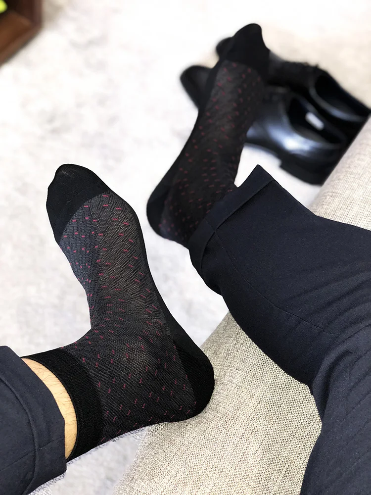 Носки Без Пятки мужские носки для мужчин черные тонкие экзотические Формальные