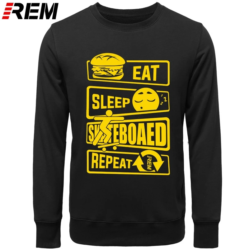 Лидер продаж мужские забавные толстовки для скейтборда Eat Sleep скейтбординга BMX