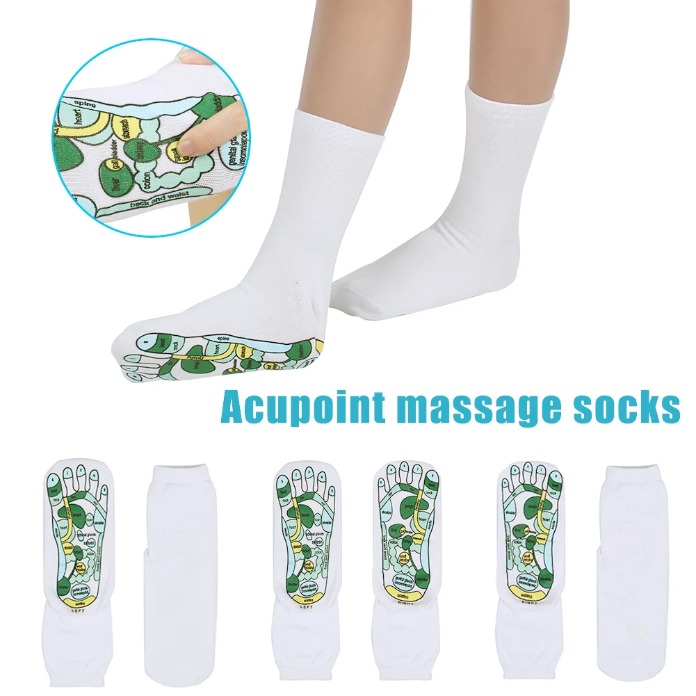 

Reflexology Socks Single Toe Design Far East Healing Principles Sock EDF88