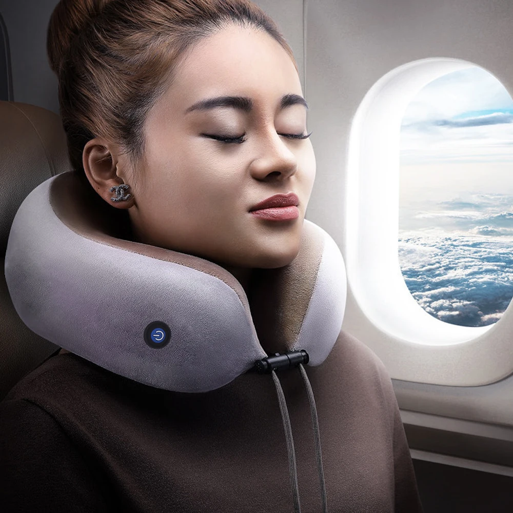 

U-Shaped Massage Electric Pillow Multi-Function Shoulder and Cervical Vertebra Relieve Fatigue Outdoor Portable Car Health Care