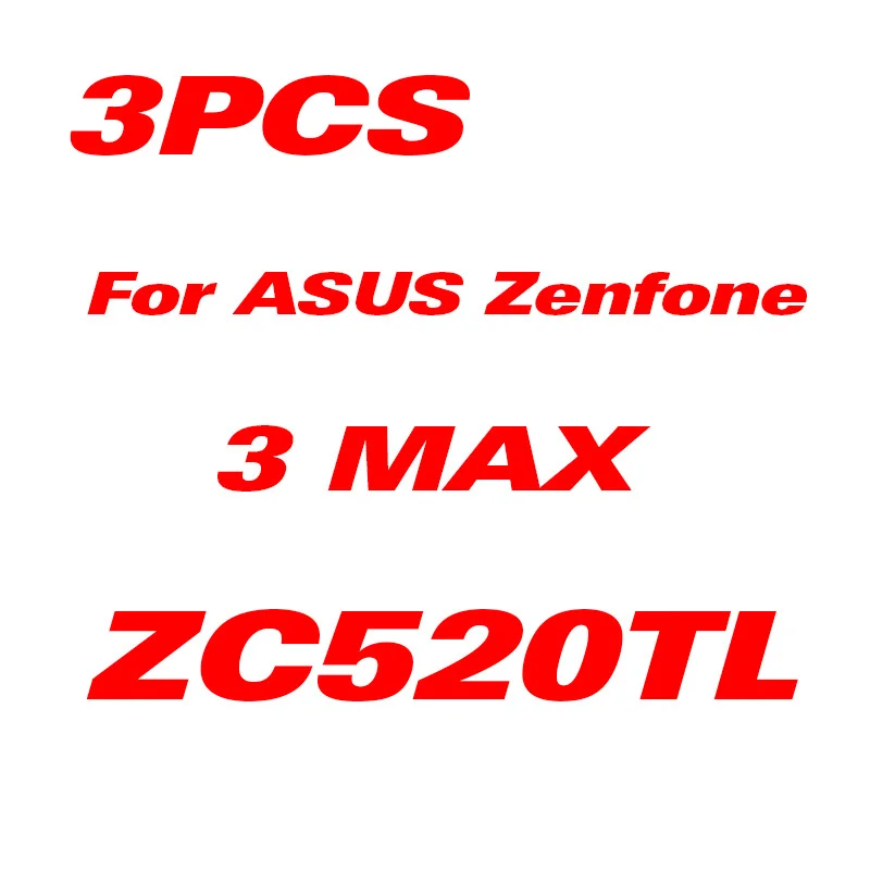 3Pcs For ZC520TL 2 шт./партия для Asus Zenfone 3 Max ZC520TL ZC553KL защитное закаленное стекло 4MAX ZC520 554KL Защитная пленка для Asus 4 3Max - Цвет: 3Pcs For ZC520TL