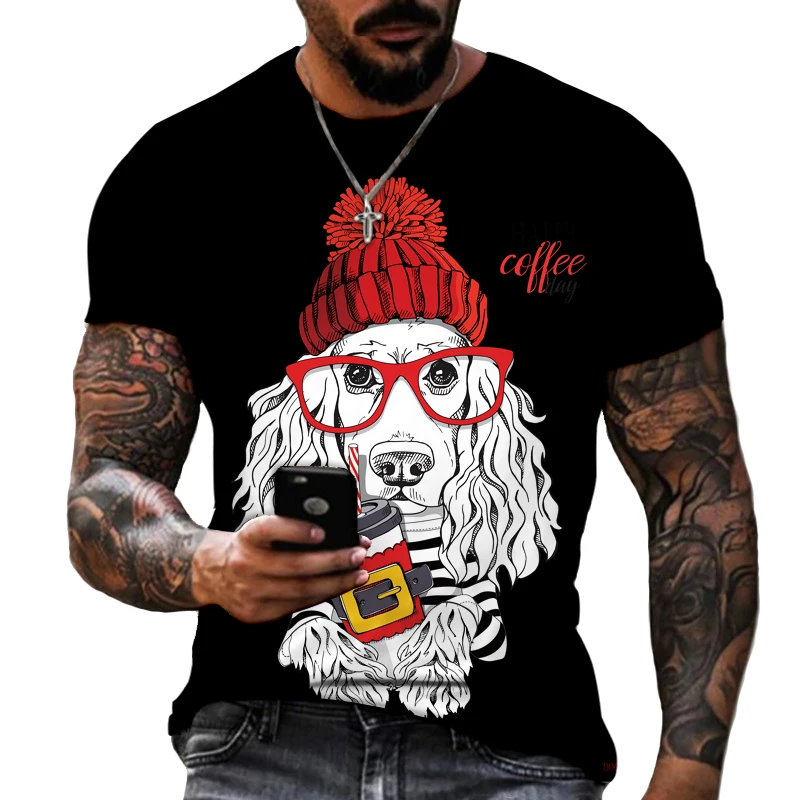 Новинка лета 2022 мужская куртка с мультяшными животными собаками футболка на
