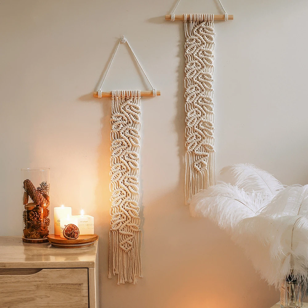 

Handmade Hanging Decor Home Living Room Wedding Bedroom Romantic Cotton Rope