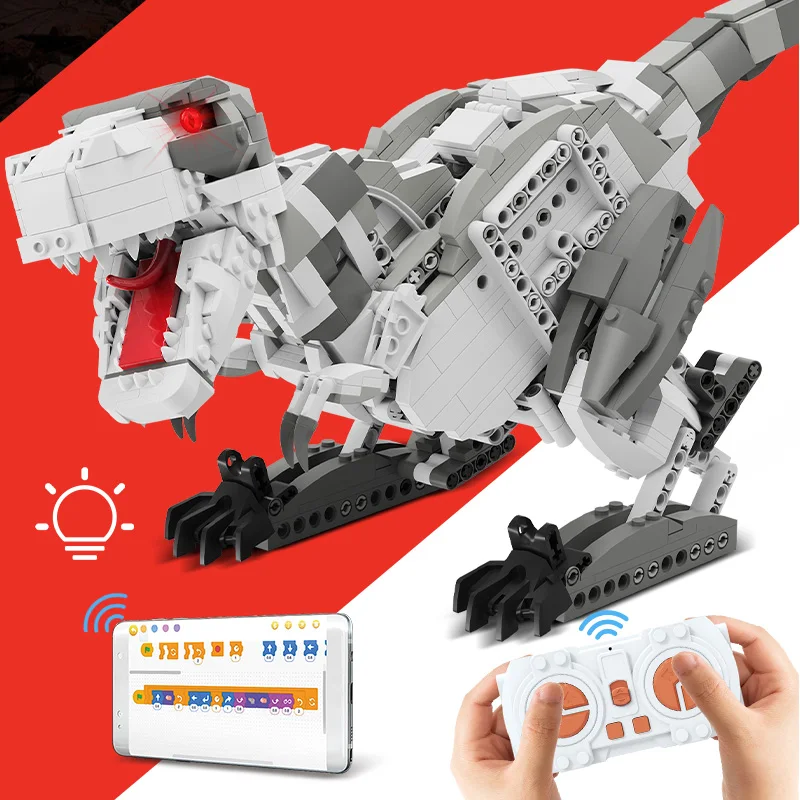 KAIYU 960 шт. с рисунком динозавра из мультфильма Парк Юрского периода RC тираннозавр