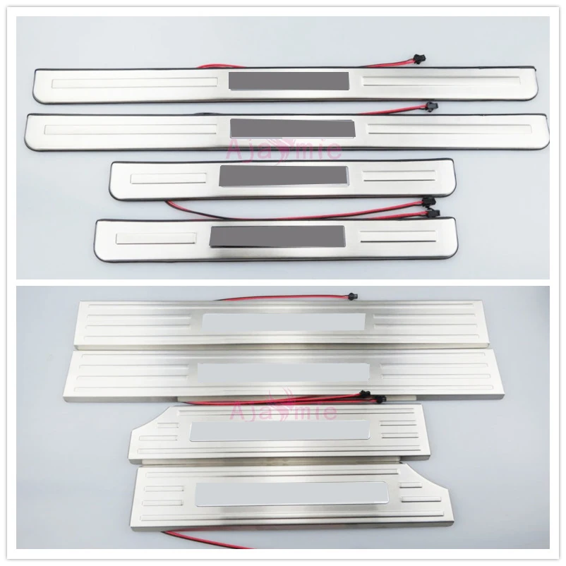 Автомобильный Стайлинг #304 Нержавеющая сталь светодиодный порога бампер ворота