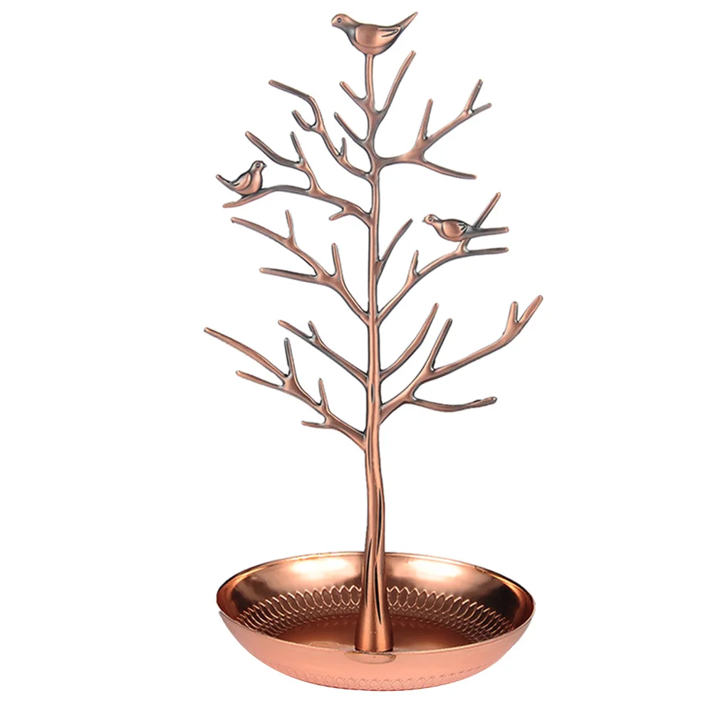 

Organizer Shop Counter Holder Hanging Bracelets Antique Necklace Jewellery Display Earring Rack Stand Birds Tree