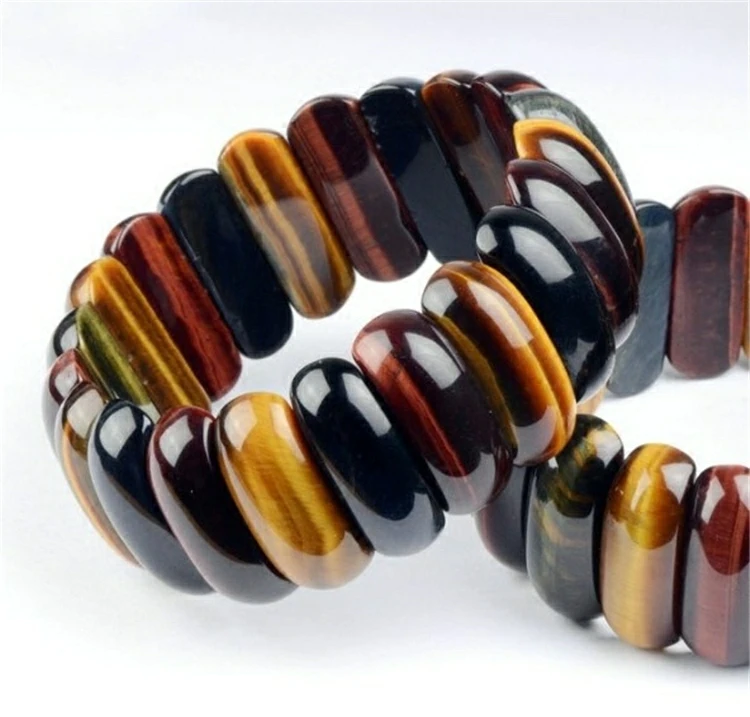 

Natural Colorful Tiger Eye Gemstone Blue Red Yellow Barrel Beads Women Men Powerful Stretch 25x10mm Jewelry AAAAA