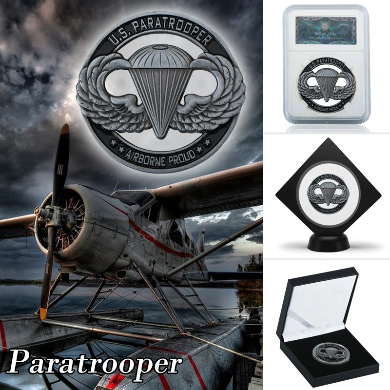 WR США парашютный солдат испытание монета Декор для дома Соединенные Штаты
