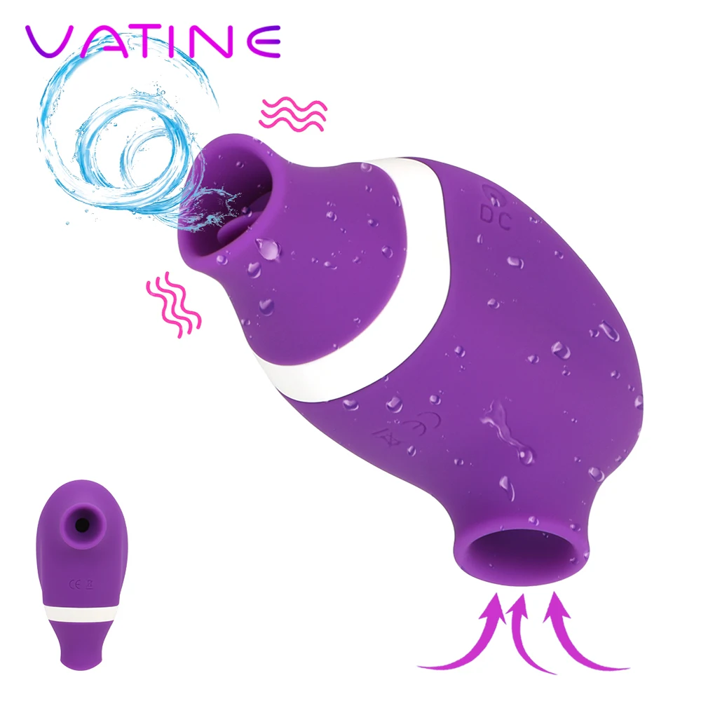 VATINE 7 скоростей клиторальный сосущий вибратор язык Вибрирующая стимуляция точки