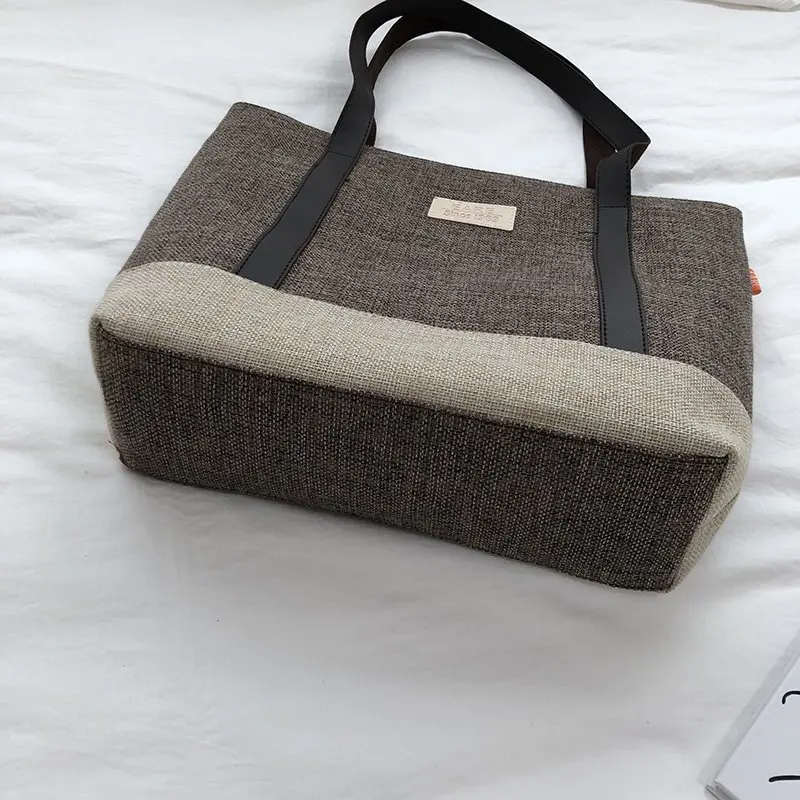 

Fashion Cotton linen Women Bag Large Capacity Women's Shoulder Bag Female Casual Totes Portable Shopping Bag Lady HandBag