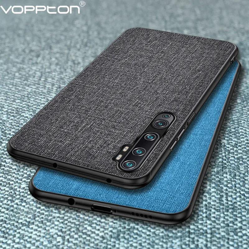 Чехол vopton для Xiaomi MI CC9 Pro Note 10 деловая ткань Жесткий ПК мягкая ТПУ Рамка задняя