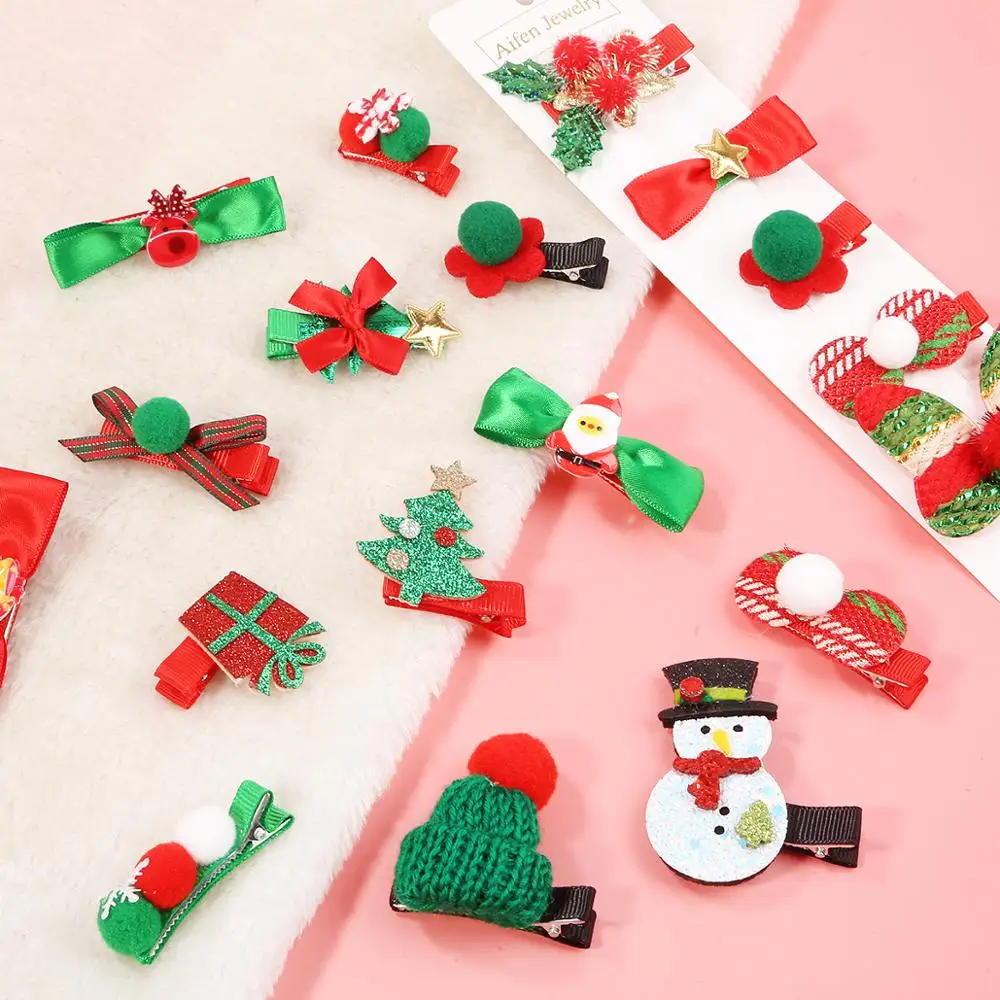 Горячая Мода 5 шт./компл. разнообразие стилей Рождественский набор зажим для