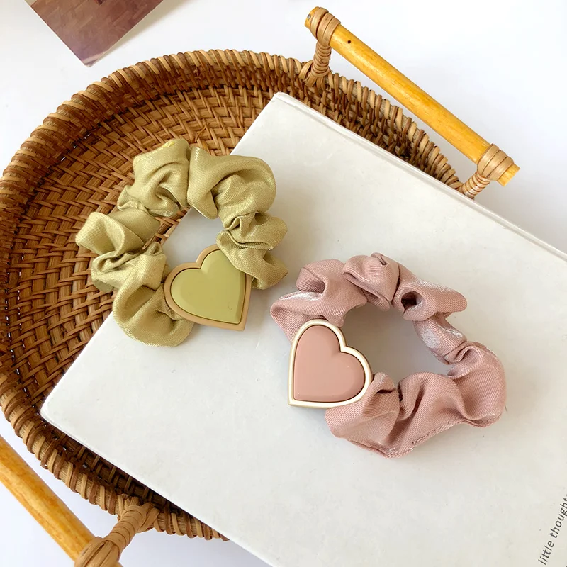 

Sweet Headband Woman Girls Fashion Ties Headwear Rope Ring Elastic Hairband Ponytail Holder Love Hair Band