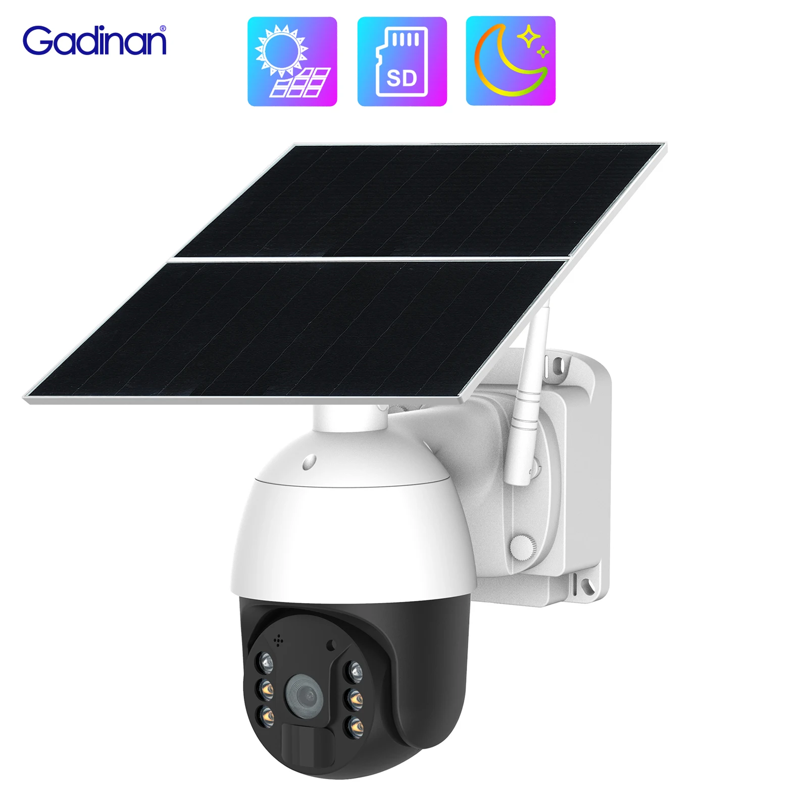 IP-камера Gadinan уличная с датчиком движения и функцией ночной съемки, 4G, 1080