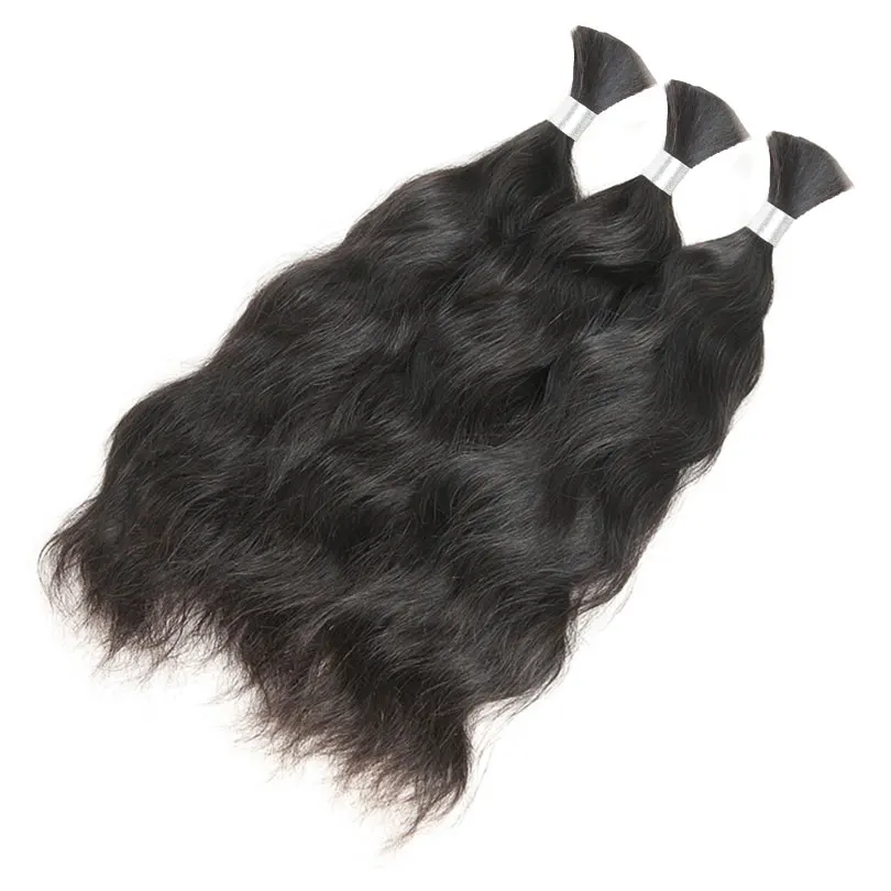 

Natural Wave Malaysia Remy Hair Bulk For Braiding 1pc 2pcs 3pcs No Weft Natural Color Bulk Hair 8inch-30inch