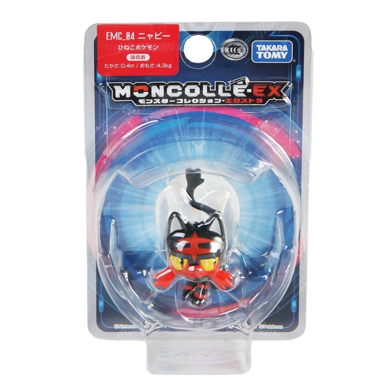 

Genuine Tomy Pokemon EX Asia-10 Litten 4cm Anime Figure Model Toys Pikachu Collection Dolls Kids Gift Official Box 968382