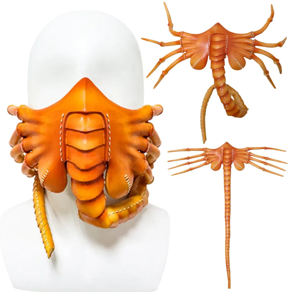 

Halloween Prop Alien Facehugger Scorpion Horror Cosplay Latex Mask Halloween Party Prop