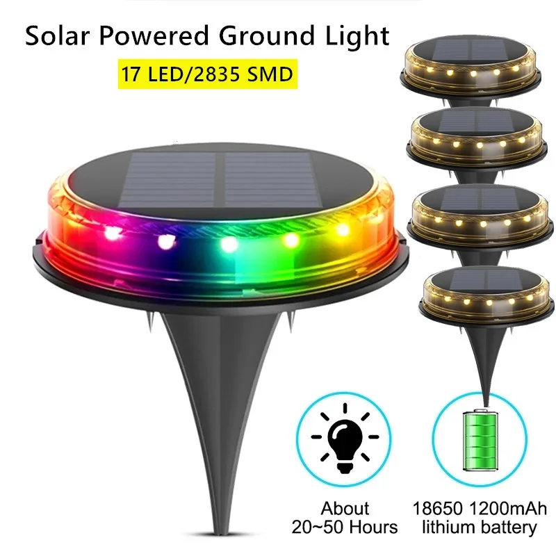 

1/2/4/8 шт. Солнечный Мощность похоронены светильник под землей лампа на открытом воздухе Путь сад настил белый/теплый белый светильник ландша...