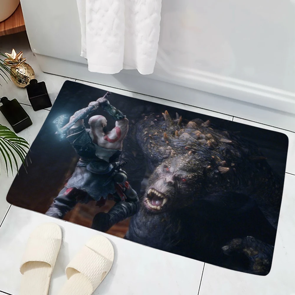 

CLOOCL Game Doormats Decorate Kratos God of War Doormat for Home Indoor Bedroom Toilet Non-slip Kitchen Mats Drop Shipping