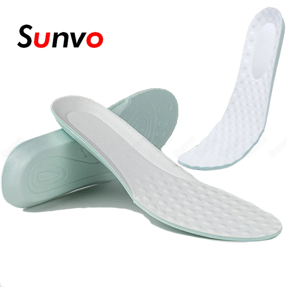 

Sunvo EVA Memory Foam Insoles for Sneakers Running Shoes Inserts Foot Massager Elastic Shock Absorbing Breathable Insoles Women