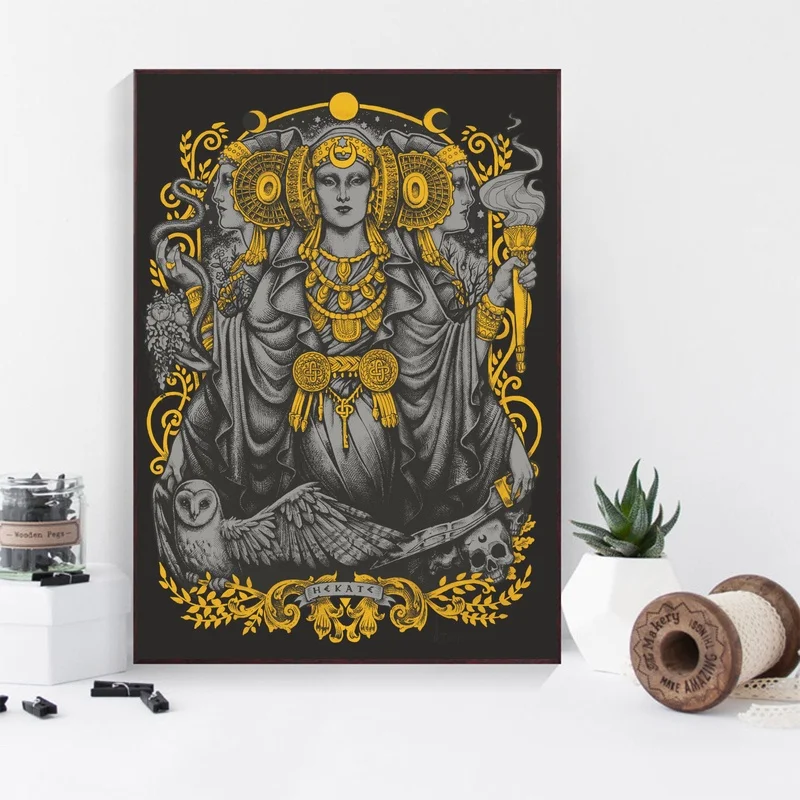 Psychedelic Bohemian Gypsy Witch Goddess Poster Canvas Art Print Wall Pictures for Living Room No Frame | Дом и сад