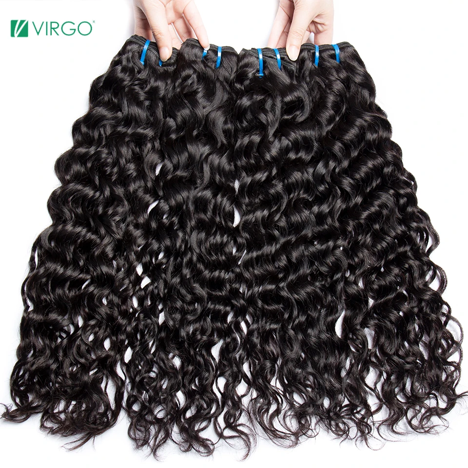 Пупряди волос Девы с фронтальной HD-кружевом 3 4 волнистые 30 дюймов пупряди