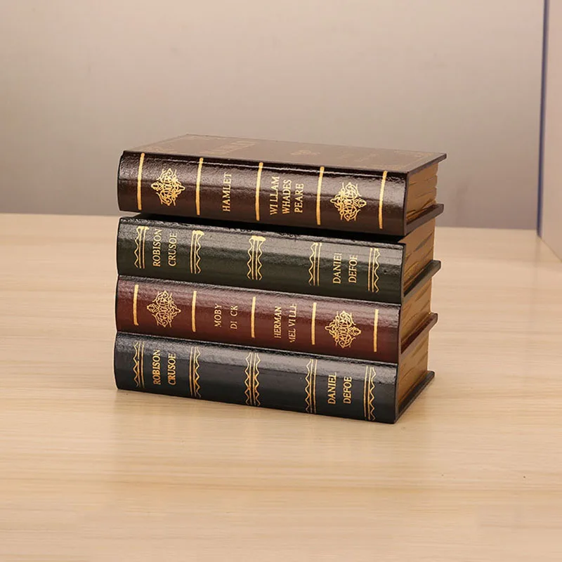 Поддельные книги коробка винтажный реквизит для хранения книг упаковка