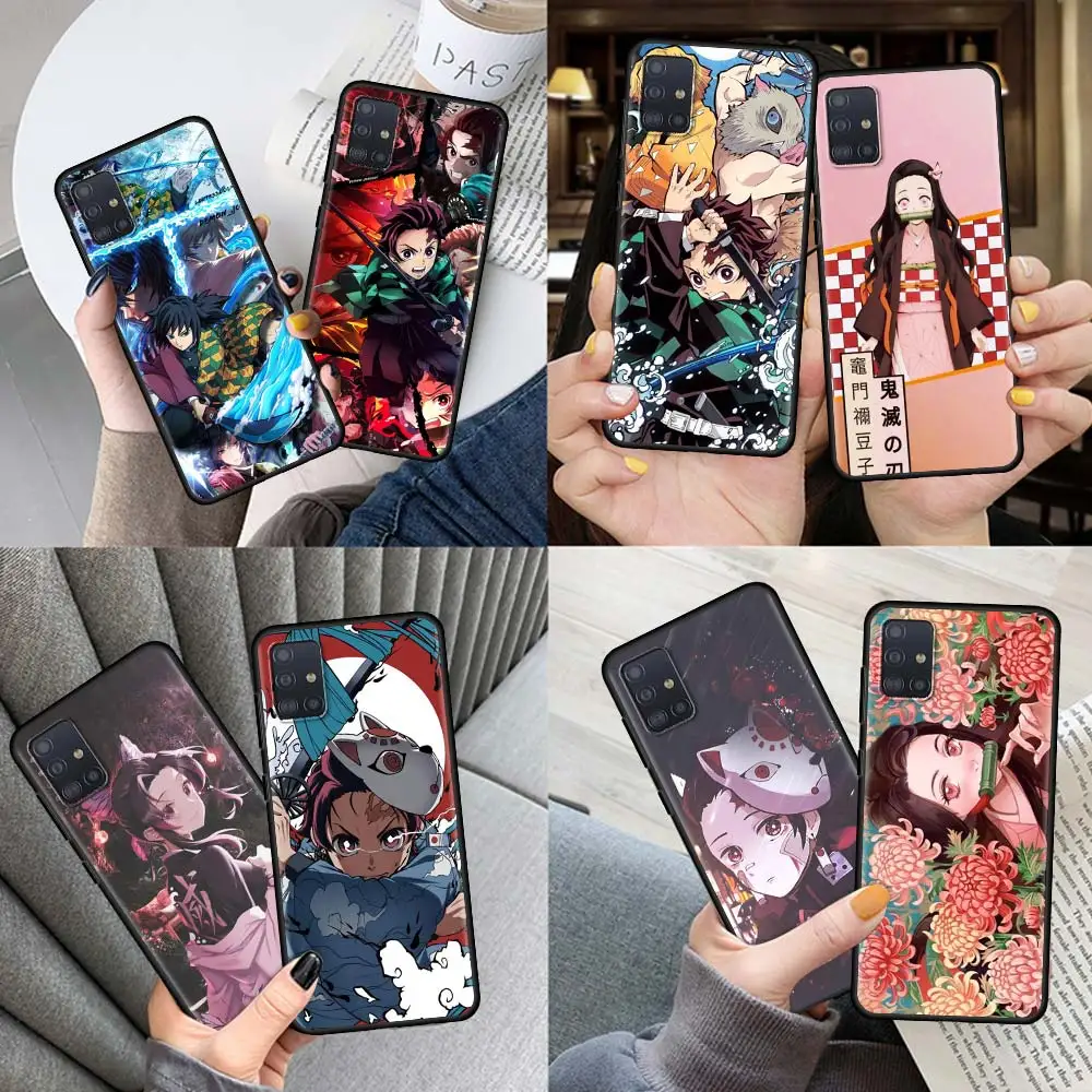 

Anime Demon Slayer Phone Case For Samsung Galaxy A51 A71 A21S M31 M31s M30s A31 A41 A11 A01 M51 Soft Matte Coque Back Cover