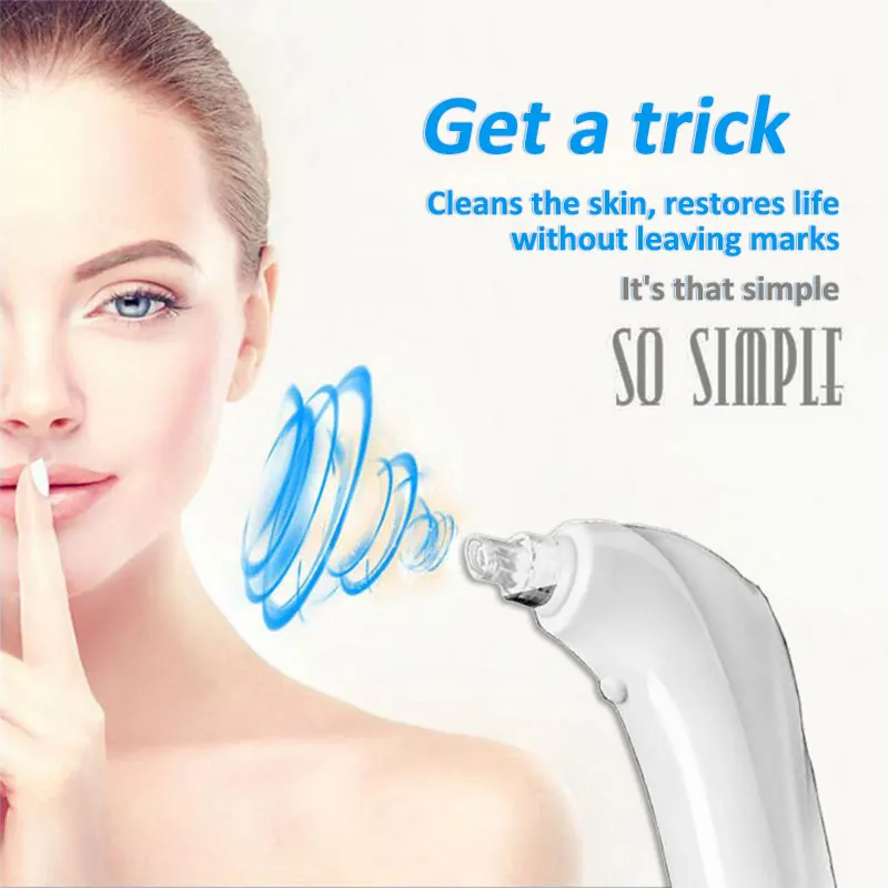 SWOISS Black Point Vacuum Pore Cleaner Face Detox Bubble Rechargeable Washer Electric Blackhead Remover Cleansing Instrument