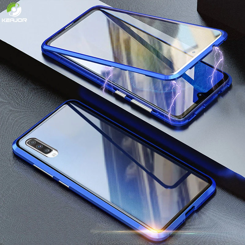 Магнитный чехол для Samsung Galaxy A40 A70 противоударный бампер двухсторонний