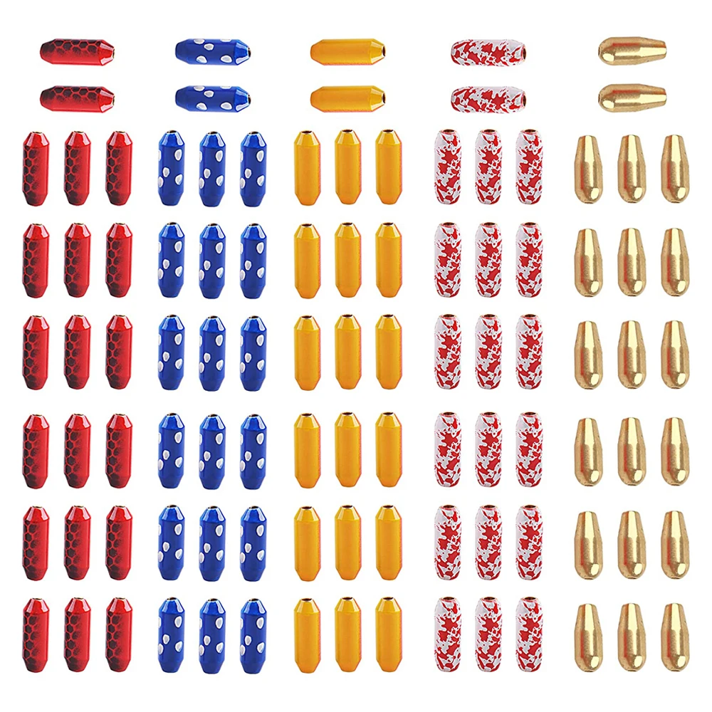 

20Pcs Brass Fishing Spinner Lure Fishing Sinker Spinner bait Weights Slip Bullet Sinker Inline Spinners Accessories