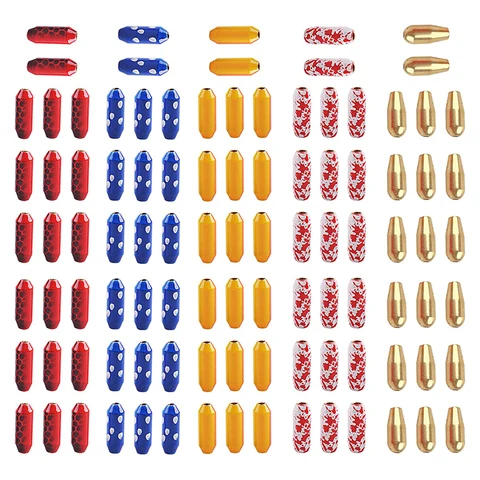 20pcs Spinner de pesca de bronze Spinner folha de pesca Spinner Pesos Slip Bullet Sinker Spinners Acessórios de Spinners