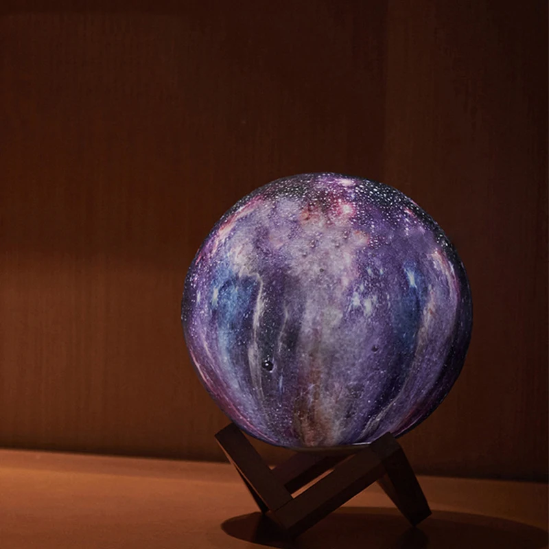 

3D Printing Creative Moon Lamp Moon Light Kids Night Light 16 Color Change Touch and Remote Control Galaxy Light as Gifts