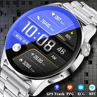 2022 new nfc smart watch men bluetooth call sport gps track smartwatch women heart rate ecg ppg smartwatch for android ios phone
