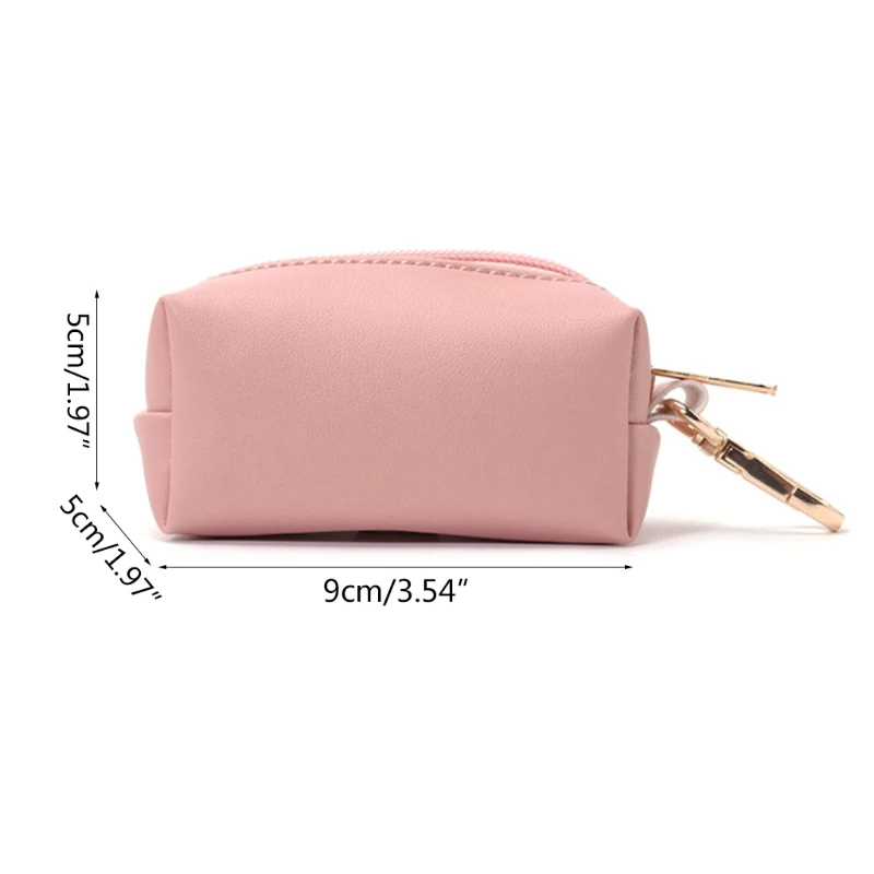 

Travel Outdoor Protable Dog Poop Bag Dispenser PU Leather Pouch Pet Cat Pick Up Poop Bag Holder Waste Bags Organizer