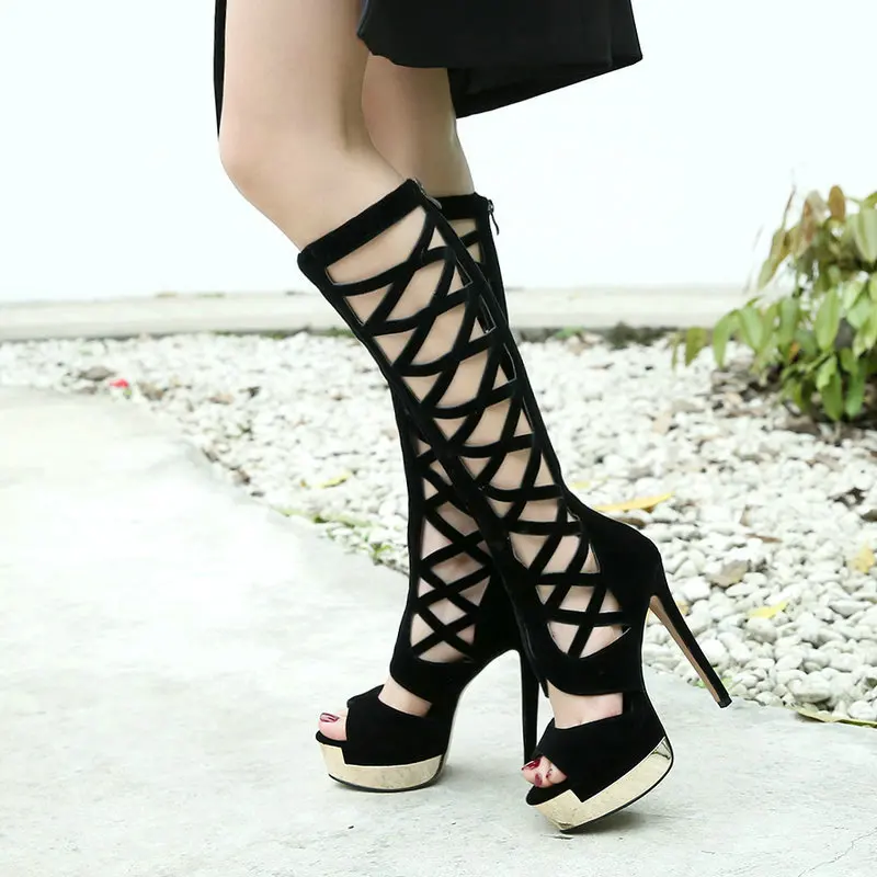 Босоножки женские на высоком каблуке сандалии-гладиаторы платформе шпильке