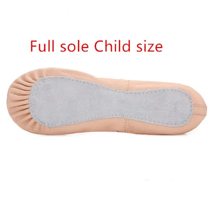 Pink Child size Высокое качество Детские цельной подошвой балетная обувь для танцев детские, из натуральной кожи балетки на плоской подошве Pro балетки Танцы - Цвет: Pink Child size