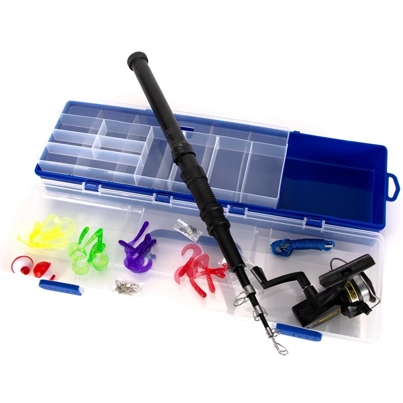 

Fishing Pole Tackle Box Fishing Rod Kit Telescopic Fishing Rod and Reel Combo Lures Fishing Gear with Accessories Set
