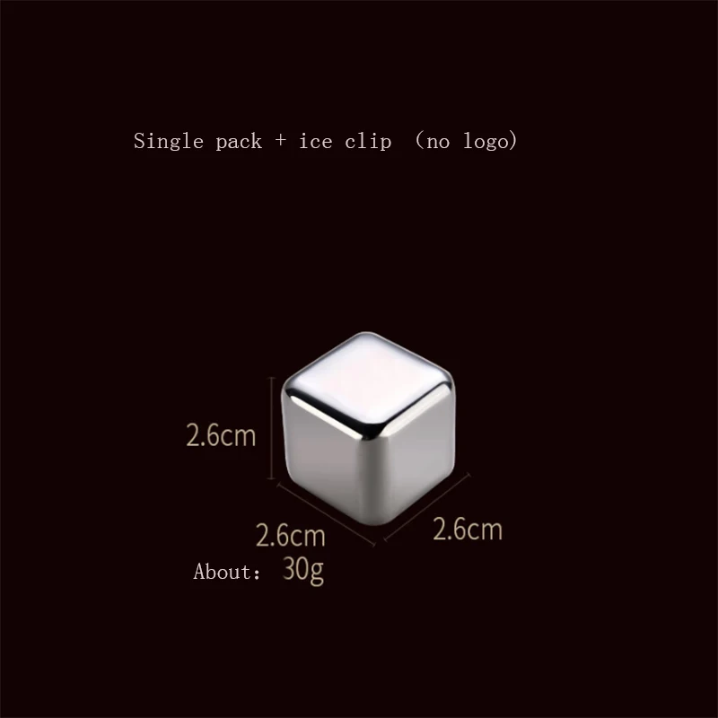 

Whisky Stainless Steel Ice Cubes Reusable Chilling Stones for Whiskey Wine Fast Freezing Reusable Ice Cubes Beer Cool