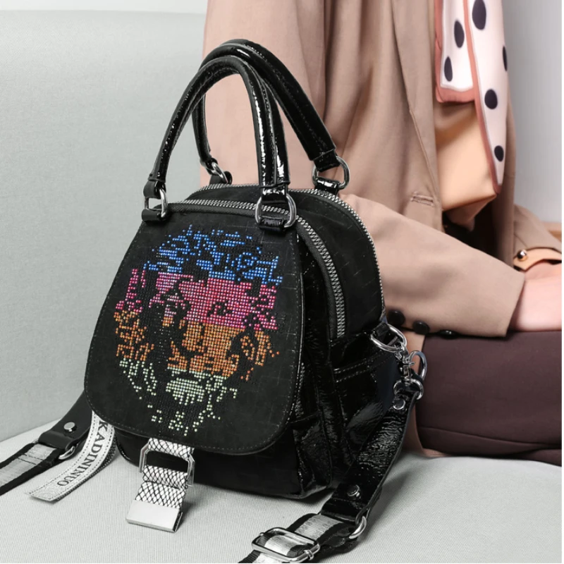 

Fancy Frills Mini Bag Ita Animal Prints Top Handle Handbag Doule Shoulder Sac A Main Crossbody Bolsa Feminina Designer Tote