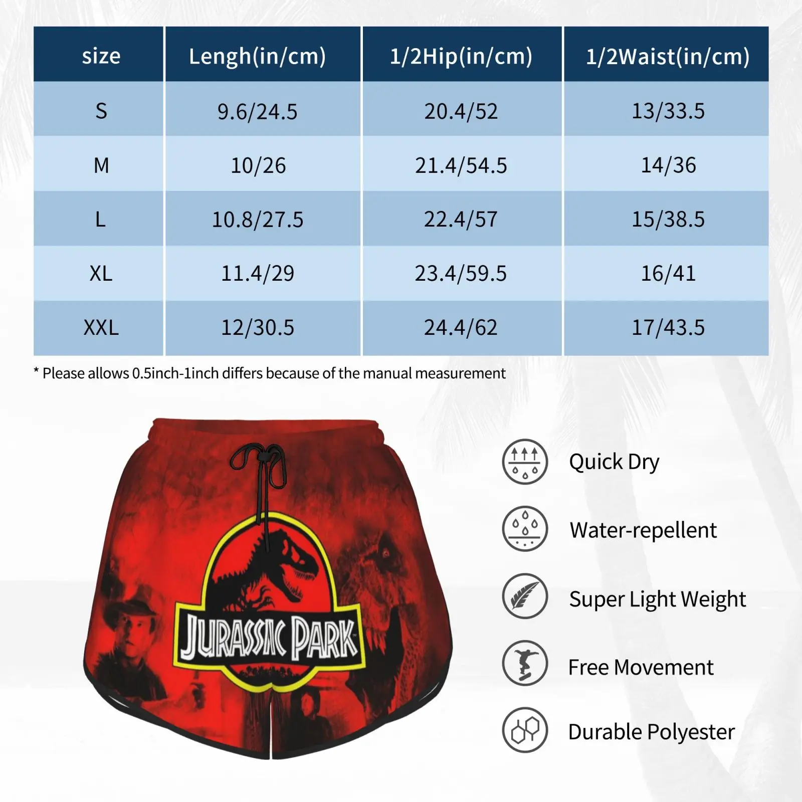 

Jurassis Park Swim Shorts Women Beach Shorts World Velociraptor Raptor Dinosaur Jeff Goldblum Dna Velociraptor