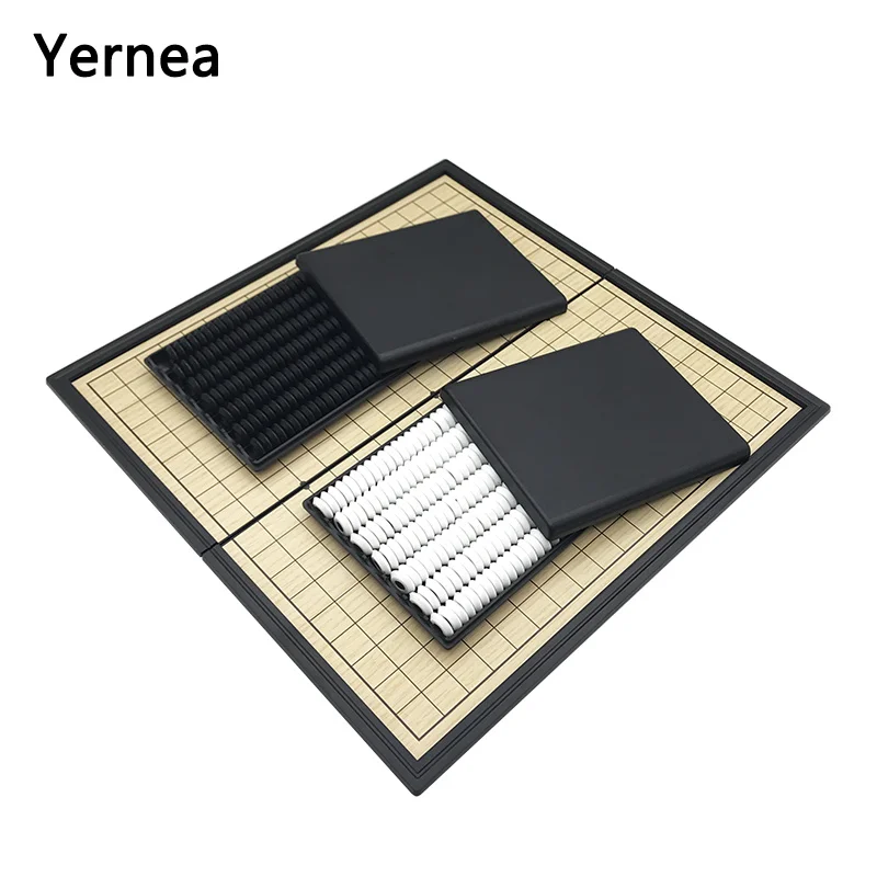 

Yernea Hot Go Game Magnetic Folding Entertainment Go Game Pieces Magnetic Adult Children's Training Chess Board Game Wei Qi Gift