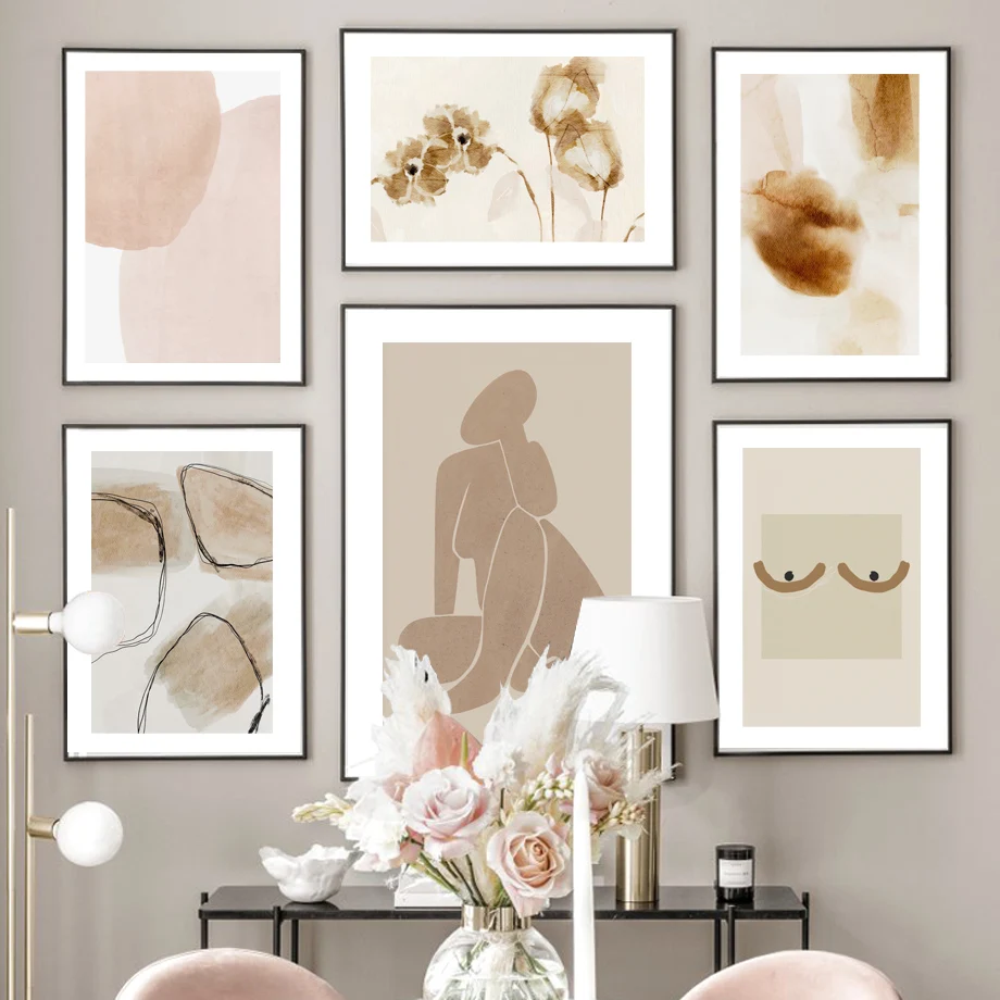 

Abstract Girl Body Lines Color Block Nude Wall Art Canvas Painting Nordic Posters And Prints Wall Pictures For Living Room Decor