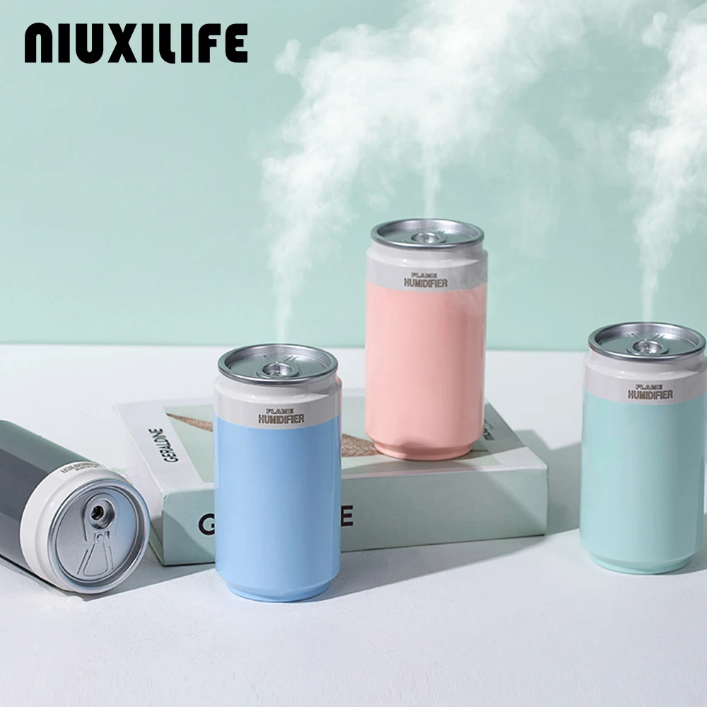 

NIUHOPE Cola Tin Humidifier Mist Humidifiers Aladdin USB Cola Tin Car Home Air Diffuser Cup Purifier 200ML
