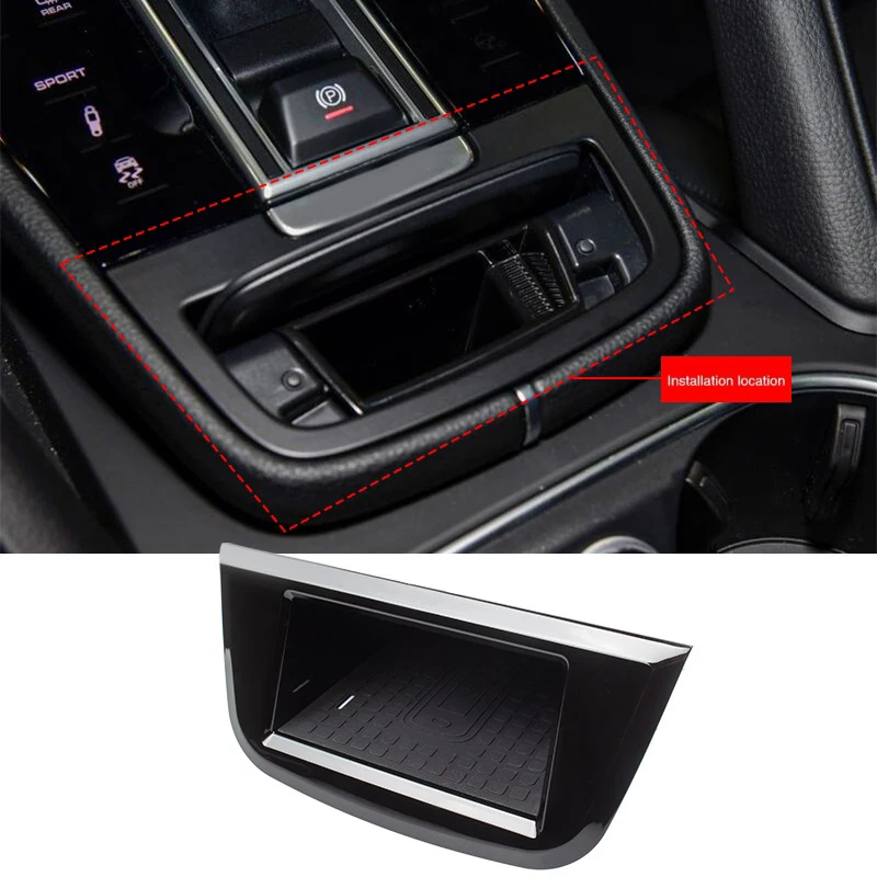 wireless phone charger for cayenne 2015 2019 center console wireless charging pad mat accessory compatible all qi enabled phone free global shipping