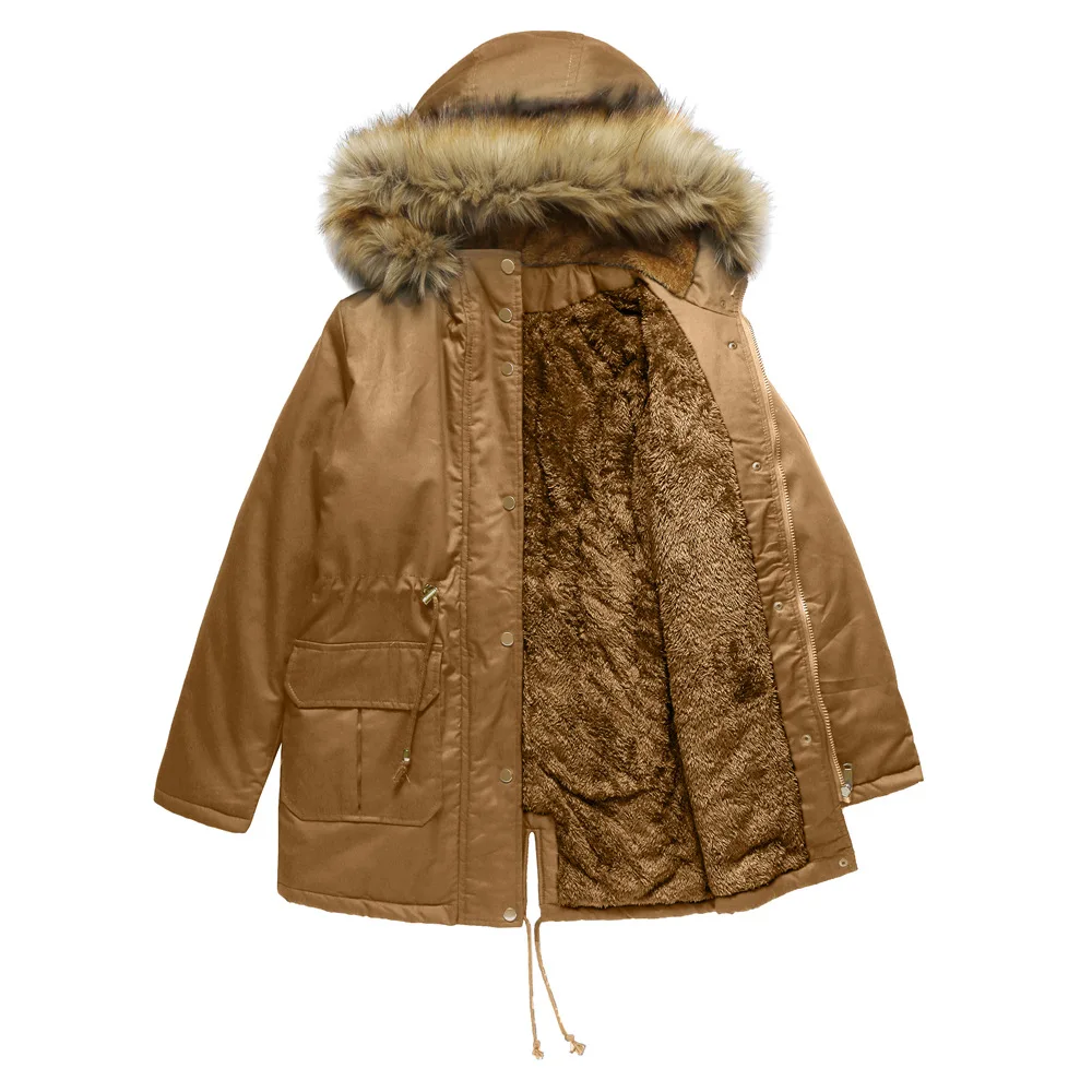 

2020 Winter Jacket Women Parkas Fur Jacket Warm Collar Slim Zipper Outerwear Female Windproof Coats Plus Size Chaqueta Mujer
