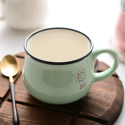 Керамика креативные милые смайлик Кружка Пить воду чашки завтрак кружка для